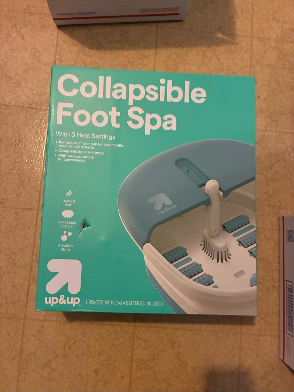 up&up Collapsible Foot Spa - Aqua/White 3 heat settings